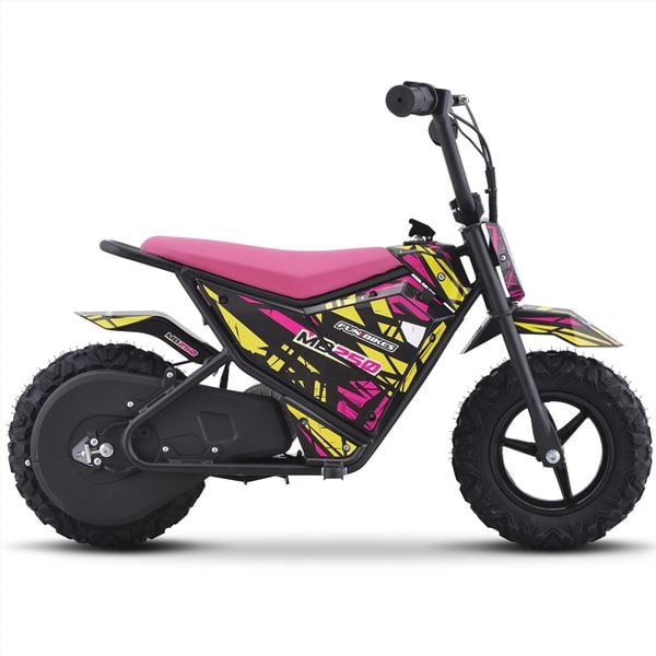 FunBikes MB250 43cm Motorbike 250w Pink Electric Kids Monkey Bike