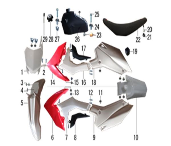 M2R 50R 90R Front Side Panel Fixing Bolt