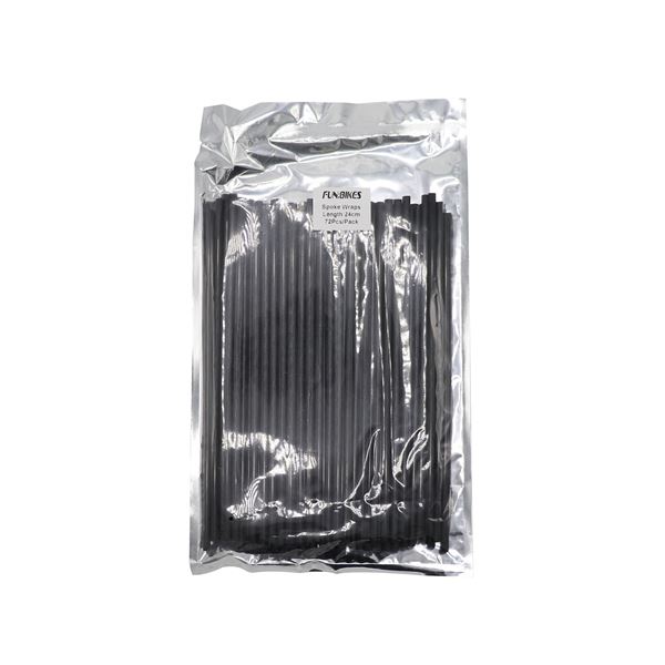 Pit Bike Spoke Wraps 72pcs Set 24cm Black