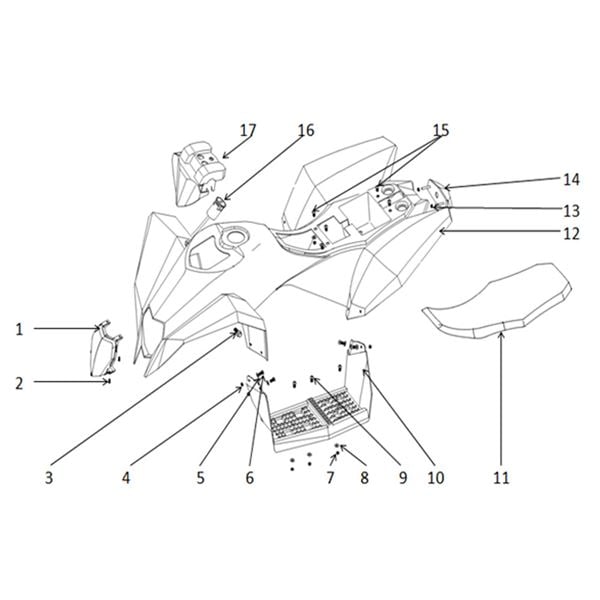 T-max Roughrider 70cc Quad Bike Blue Seat