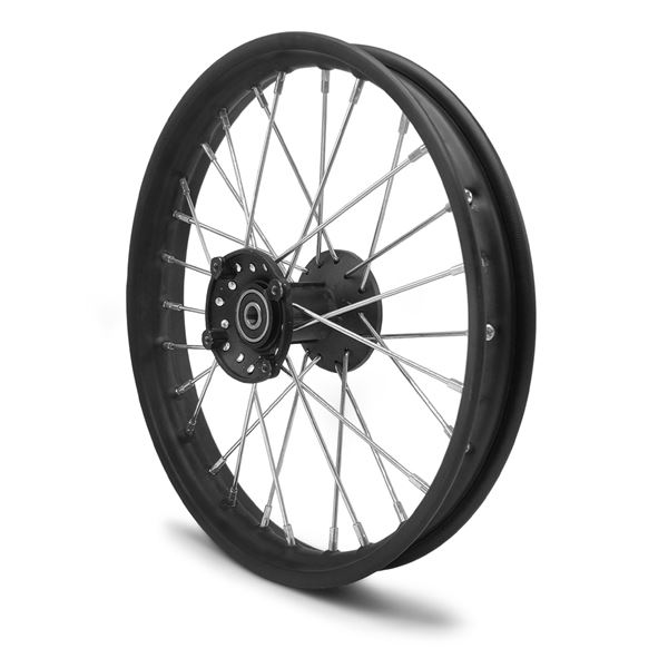 FunBikes MXR 2000w Electric Dirt Bike Front Wheel Rim Black 14 Inch