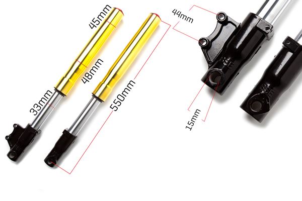 M2R 90R Fork Legs 550mm