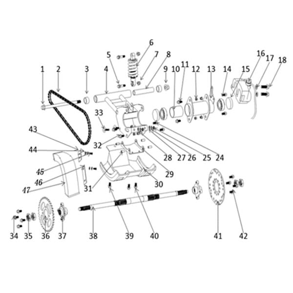FunBikes Xtrax Sport 125cc Quad Bike Rear Brake Disc