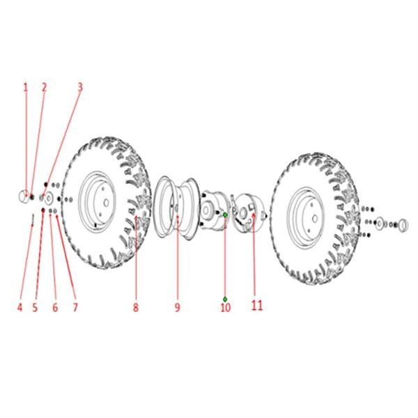 FunBikes Xtrax Sport 125cc Quad Bike Front Tyre 16x8.00-7