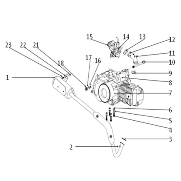 FunBikes Xtrax Sport 125cc Quad Bike Exhaust System Lock Nut