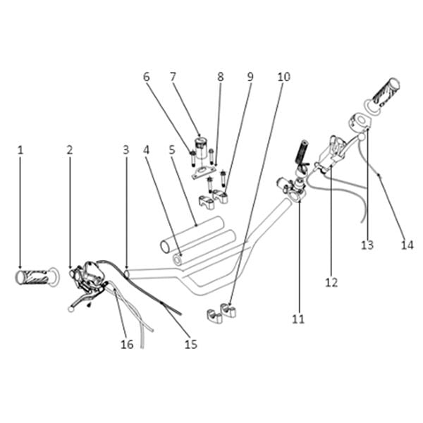 FunBikes Xtrax 125cc Quad Bike Front Brake Cable Set