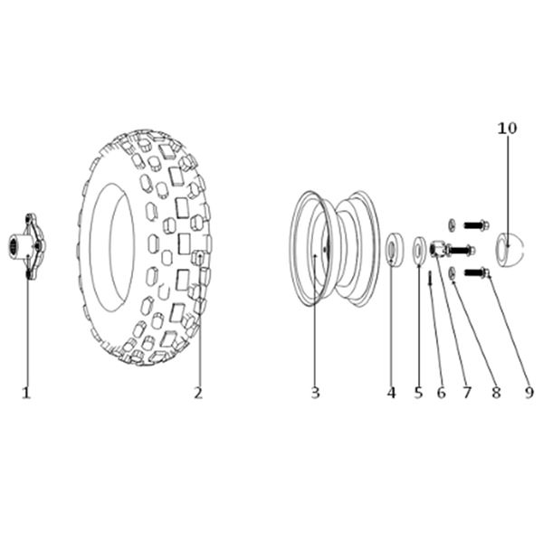 FunBikes Xtrax 125cc Quad Bike Rear Wheel Nut