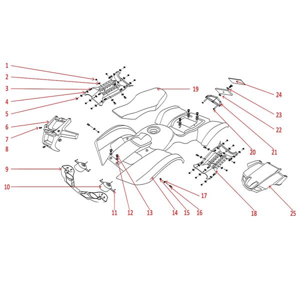 FunBikes Xtrax 125cc Quad Bike Front Light Surround