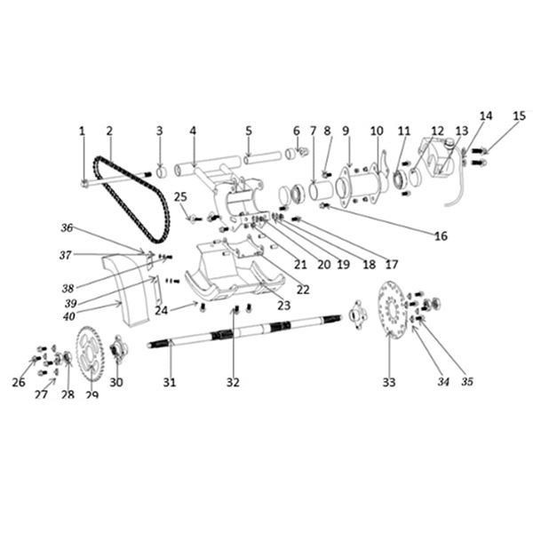 FunBikes Xtrax 125cc Quad Bike Upper Chain Guard Bracket