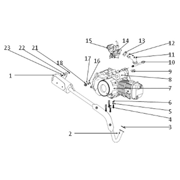FunBikes Xtrax 125cc Quad Bike Carburettor to Inlet Manifold Bolt