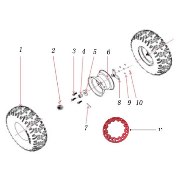 FunBikes X-Max Roughrider 1500w Electric Quad Bike Rear Wheel Flange Bolt Washer
