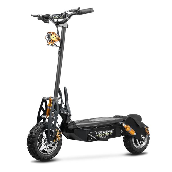 Chaos 1600w 48v SLA Hub Drive Black Off Road Electric Scooter