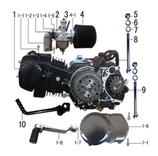 M2R RF125 S2 Pit Bike 125cc Air Cooled Engine