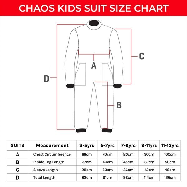 Chaos Kids Off Road Motocross Suit Red