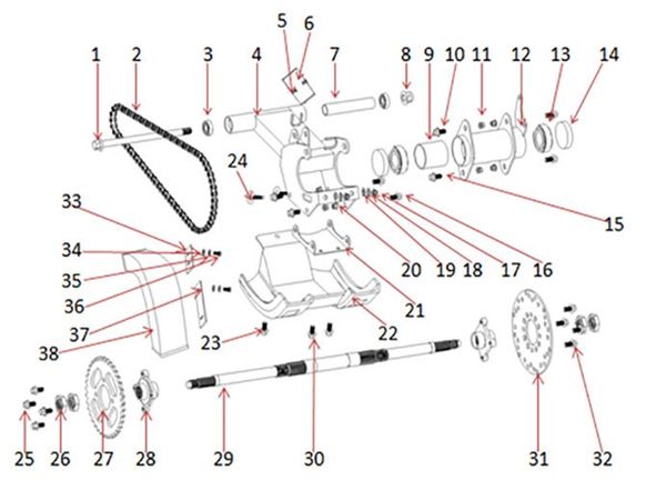 Funbikes T-Max Quad Bike Disc & Sprocket Guard
