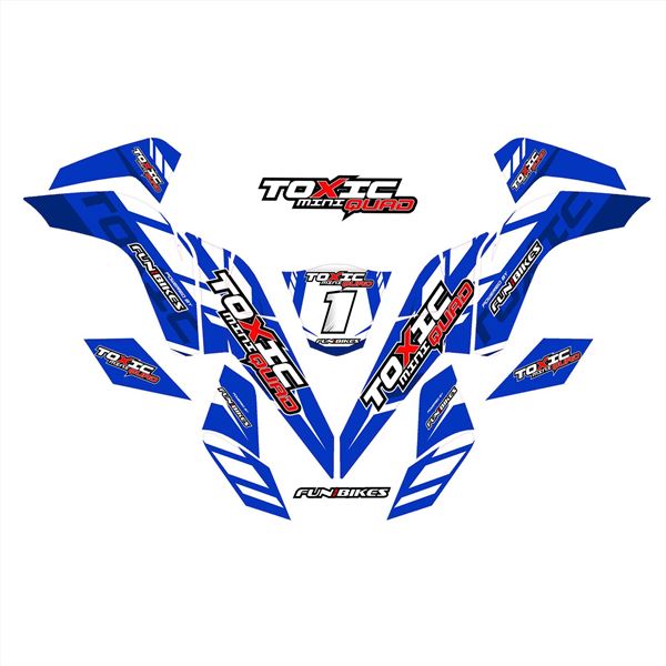 Funbikes Toxic V2 Mini Quad Blue Sticker Kit