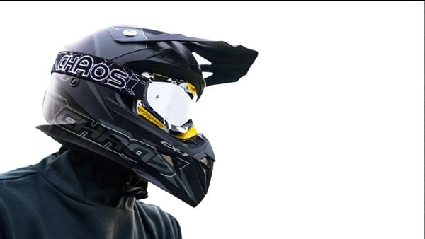 Chaos CS-1 Adult Motocross Crash Helmet Viper Green