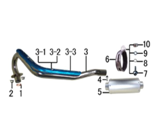 M2R 90R Rear Silencer Muffler