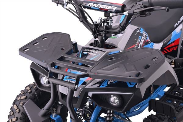 Funbikes Ranger 50cc Premium Nardo Grey Blue Kids Mini Petrol Quad Bike