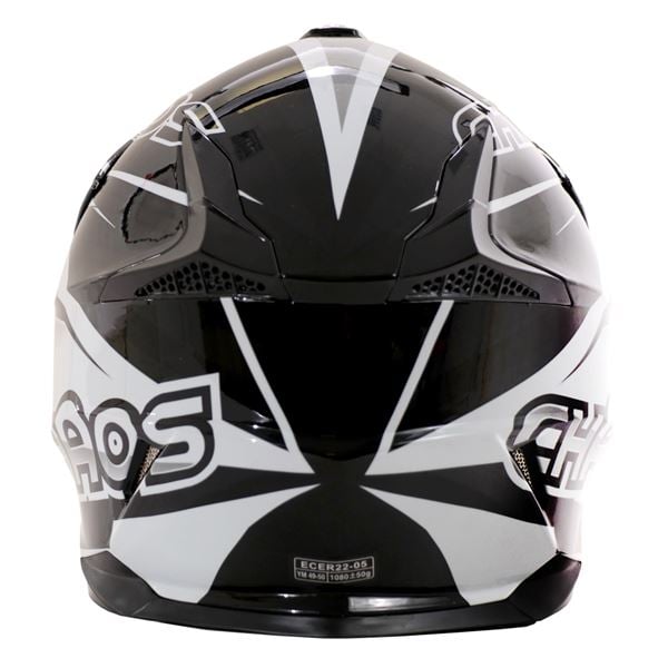 Chaos Kids Motocross Crash Helmet White