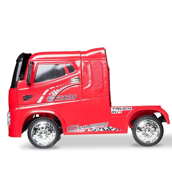 HGV Container Truck And Trailer Red Electric Ride On Lorry
