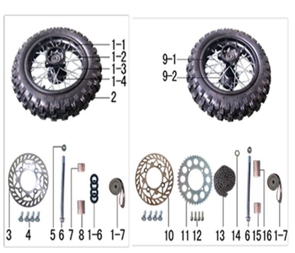M2R 50R 90R Rear Sprocket Bolts
