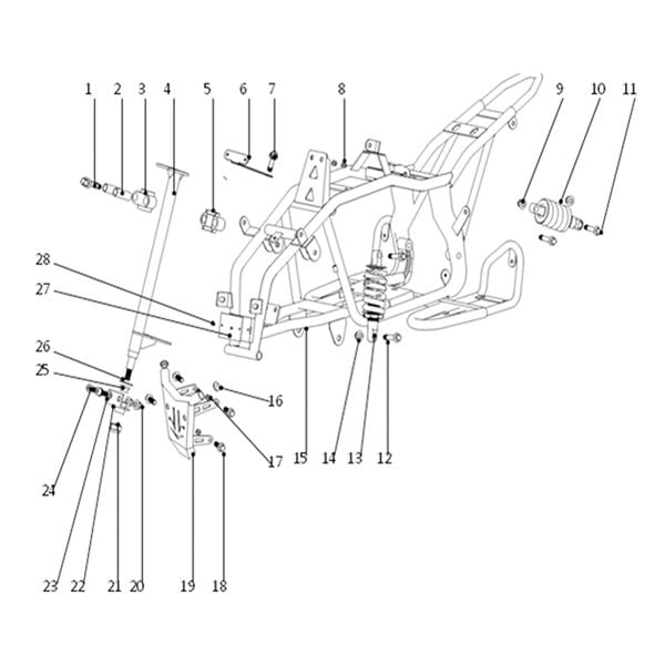 FunBikes Toxic 50cc Mini Quad Steering Column Front Clamp