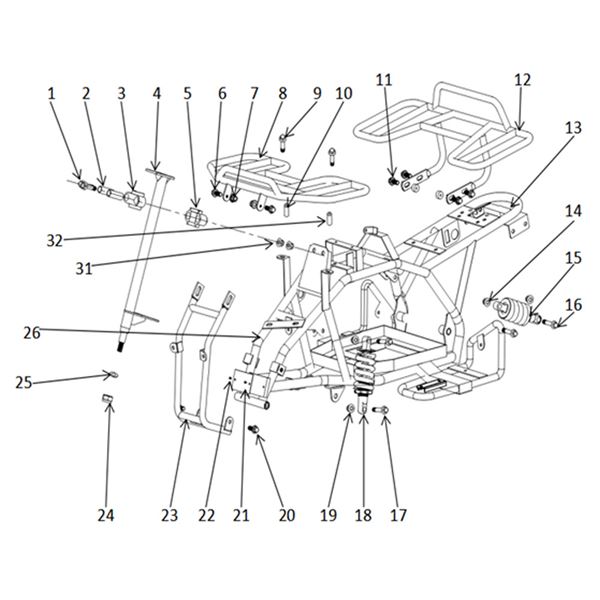 FunBikes Ranger 800w Mini Quad V2 Bumper Bracket