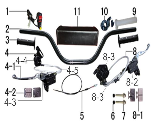 M2R 50R Complete Rear Brake Assembly