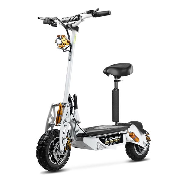Chaos 1000w 48v SLA Hub Drive White Off Road Electric Scooter