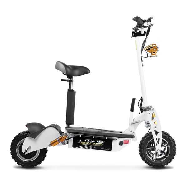 Chaos 1600w 48v SLA Hub Drive White Off Road Electric Scooter