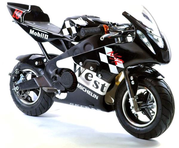 FunBikes MT4A 50cc 46cm Black Mini Moto Racing Bike