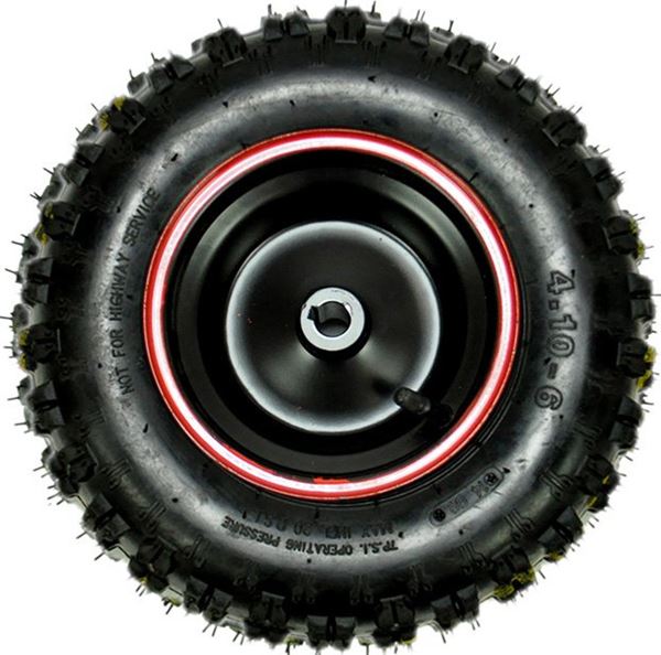 Mini Quad Bike Red Rear Wheel
