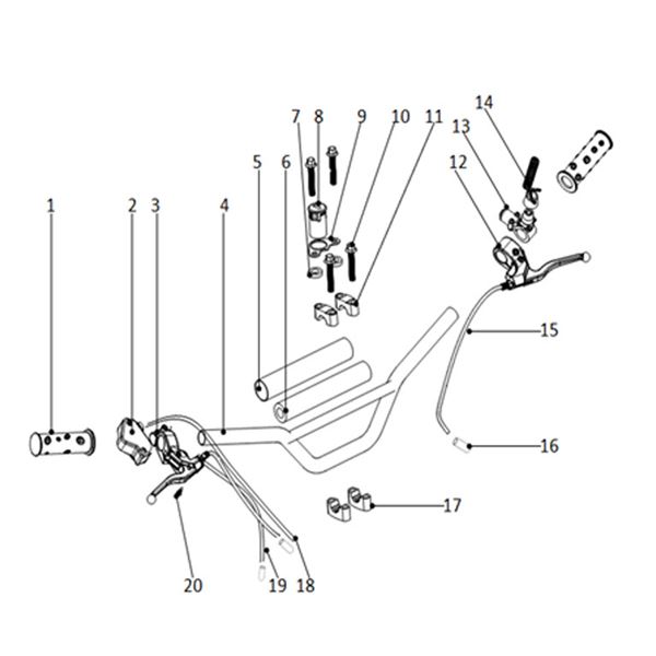 FunBikes 96 Big Wheel Petrol Mini Quad Thumb Throttle