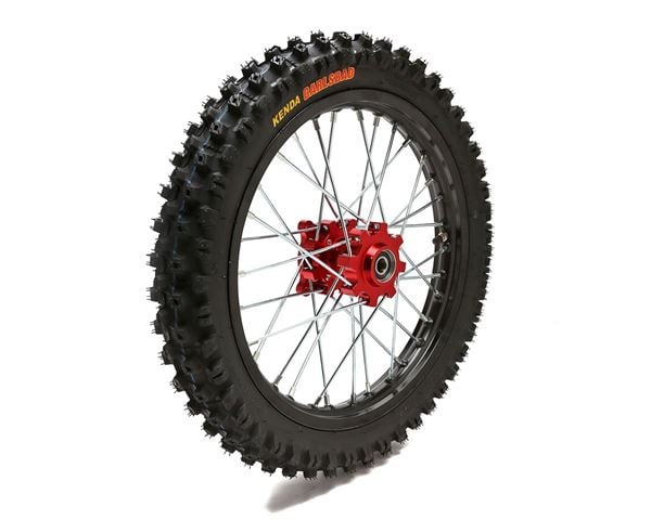 Pit Bike Red CNC Wheels Kenda Tyres SDG Hub 14" 12"