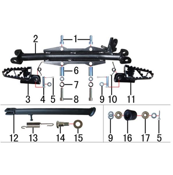 M2R KX110F Pit Bike Side Stand