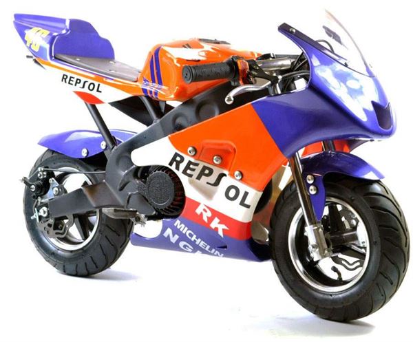 Blue Orange Mini Moto Racing Bike