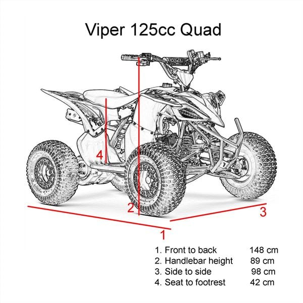 Funbikes Viper 125cc Petrol Junior Quad Bike