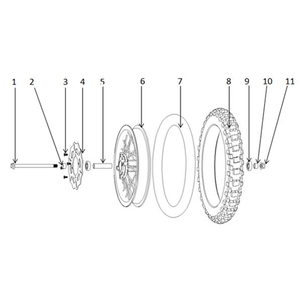FunBikes MXR1100 Electric Dirt Bike Front Brake Disc Bolt