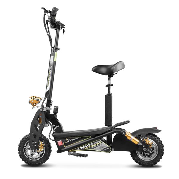 Chaos GT1600 Sport 48v 15.6ah Li Hub Drive Black Off Road Electric Scooter