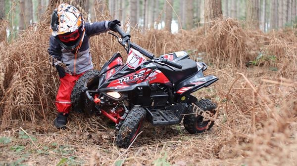 FunBikes Toxic 800w Black/Pink Kids Electric Mini Quad Bike V2