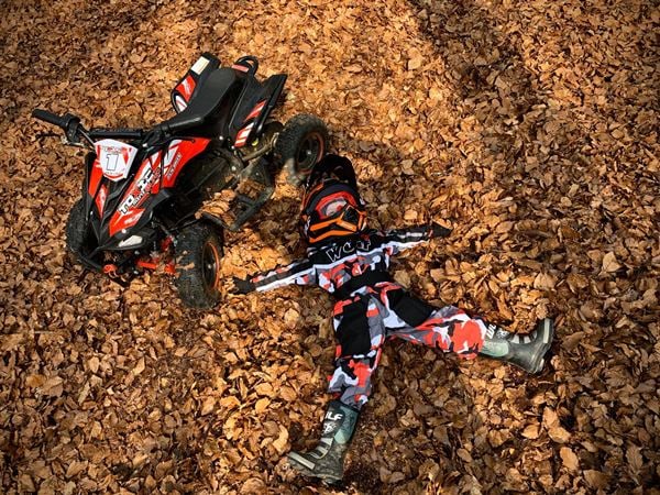 FunBikes Toxic 800w Black/Red Kids Electric Mini Quad Bike V2