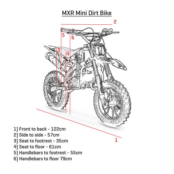 FunBikes MXR 50cc 61cm Pink Black Kids Mini Dirt Motorbike