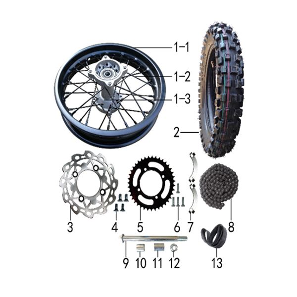 M2R KMX-R 140 Pit Bike Brake Disc Bolts