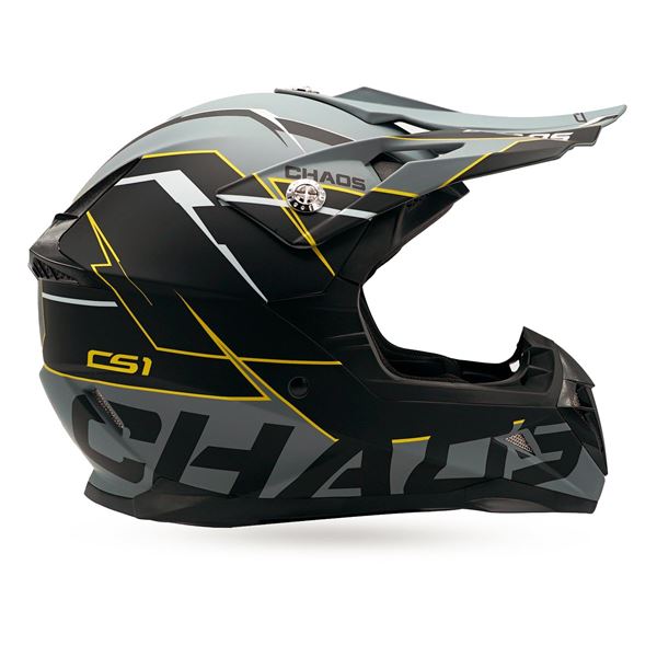 Chaos CS-1 Adult Motocross Crash Helmet Black