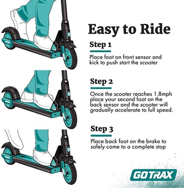 Gotrax 25v 150w Lithium Green Kids Electric Scooter