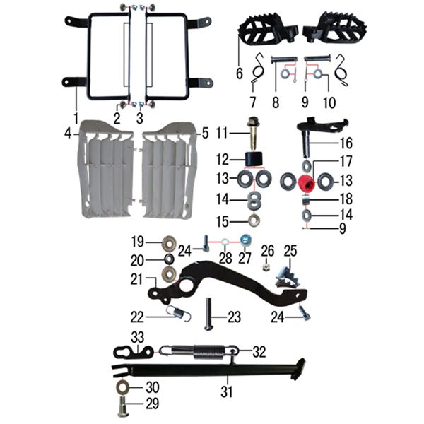M2R M1 250cc Dirt Bike Rear Brake Pedal Foot Pad