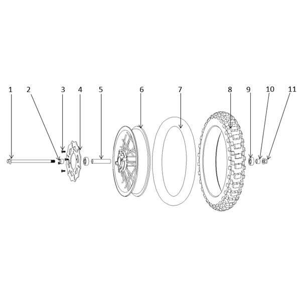 FunBikes MXR1500 Electric Dirt Bike Front Wheel Rim