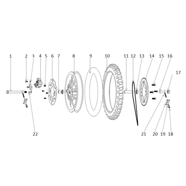 FunBikes MXR1500 Electric Dirt Bike Rear Sprocket