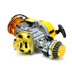 Mini Moto, Quad, Motard, Dirt Bike 50cc 2-Stroke Race Engine Gold
